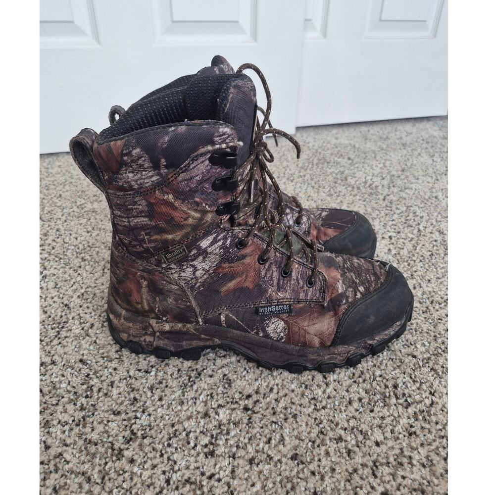 Irish Setter Red Wing Mens Boots Size 10 Waterproof Hunting Camo Thinsulate 200g